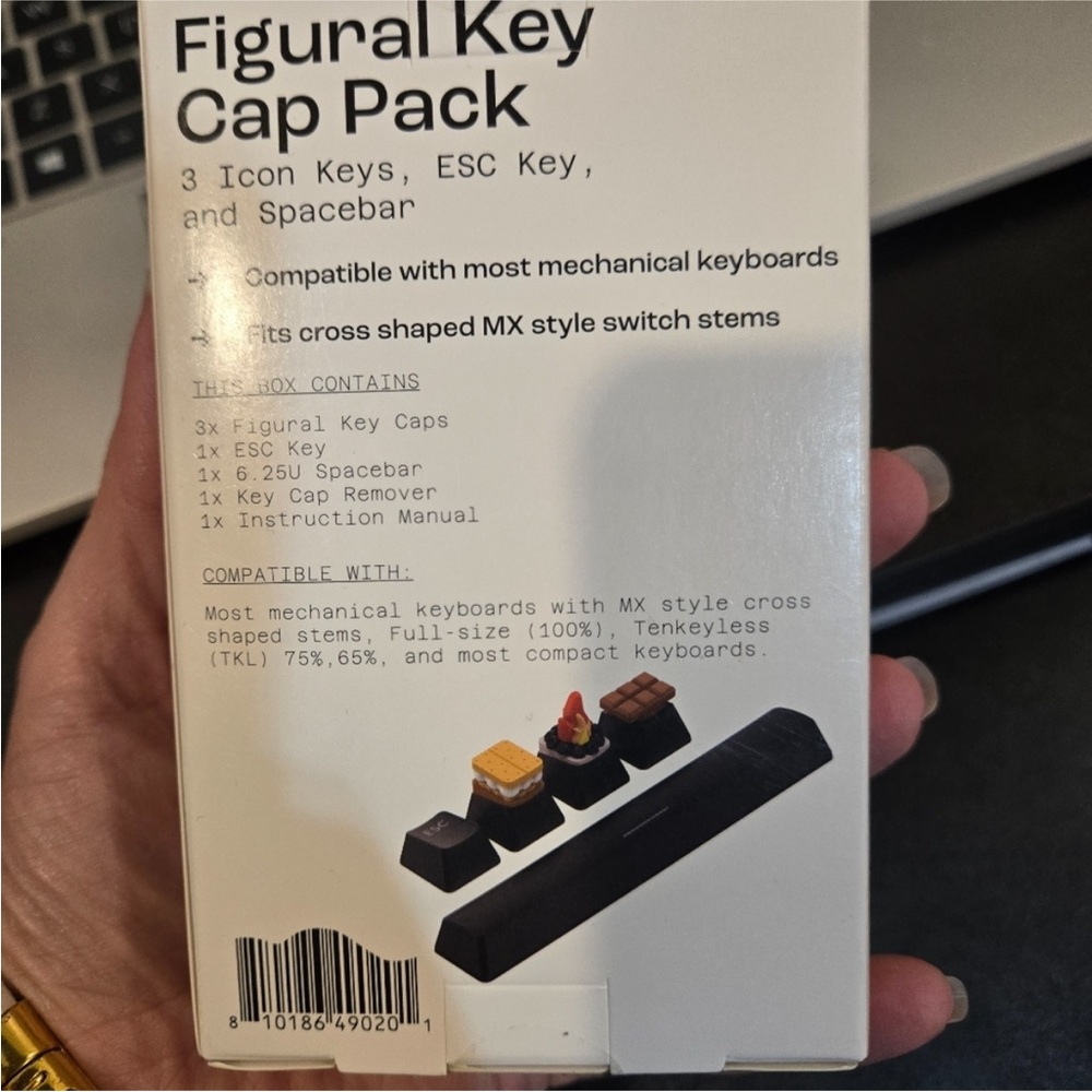 Black Custom Keycap Set for Keyboards - Picture 5 of 6